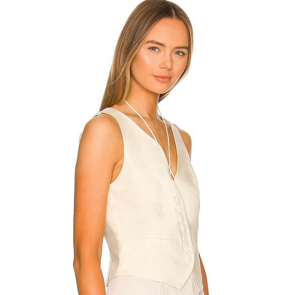 L'Academie Logan Vest in Beige size Large - Picture 3 of 3